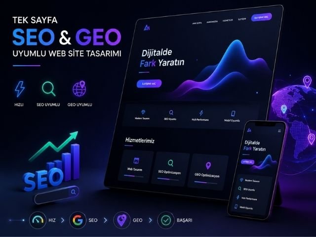 Tek Sayfa SEO ve GEO Uyumlu Web Site Tasarım